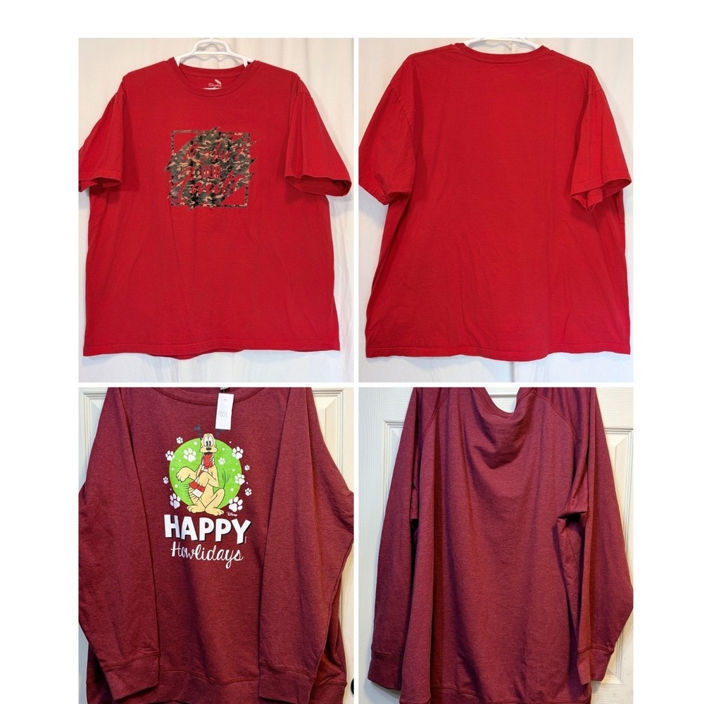 Men's 4XL Sweater and T shirt Bundle EUC/NWT Graphic Plus Size‎